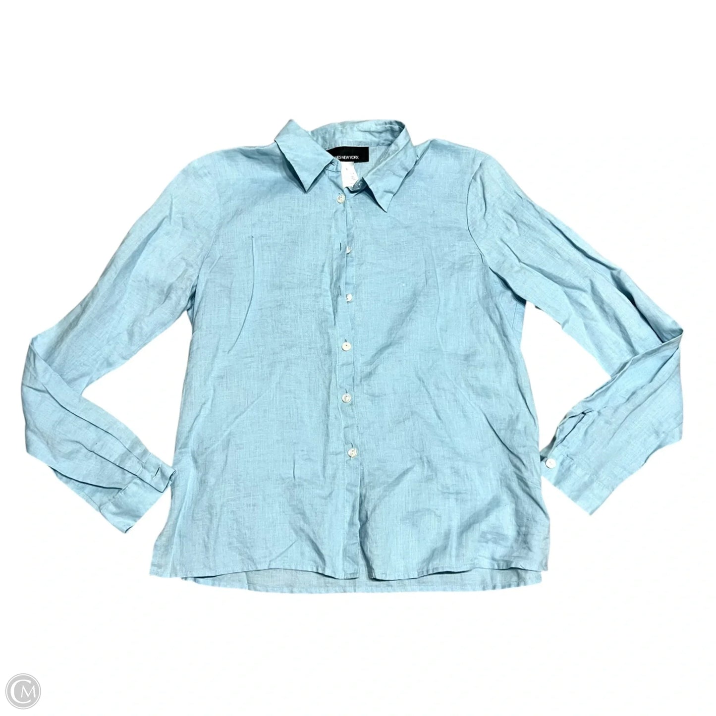 Top Long Sleeve By Jones New York In Blue, Size: S