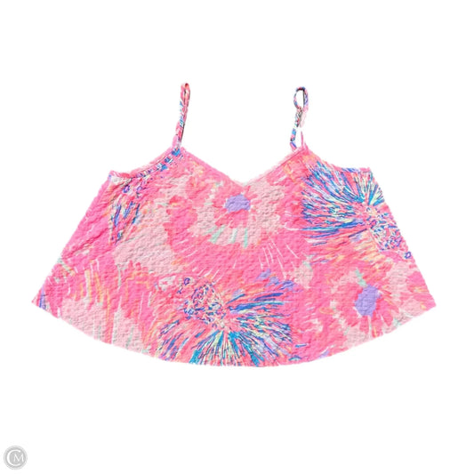 Top Sleeveless Designer By Lilly Pulitzer In Blue & Pink, Size: S