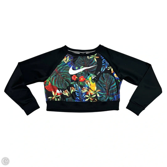 Sweatshirt Crewneck By Nike In Tropical Print, Size: S