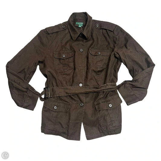Jacket Utility By Lauren By Ralph Lauren In Brown, Size: 2x