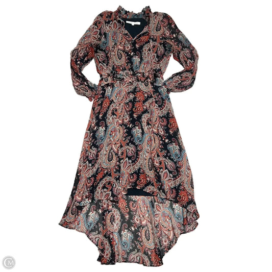 Dress Casual Maxi By Banana Republic In Blue & Orange, Size: M