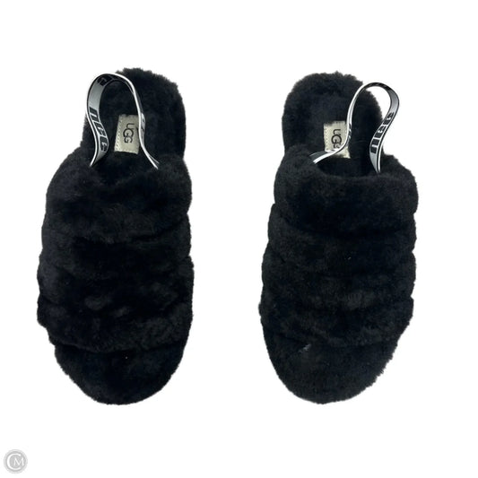Slippers Designer By Ugg In Black, Size: 9