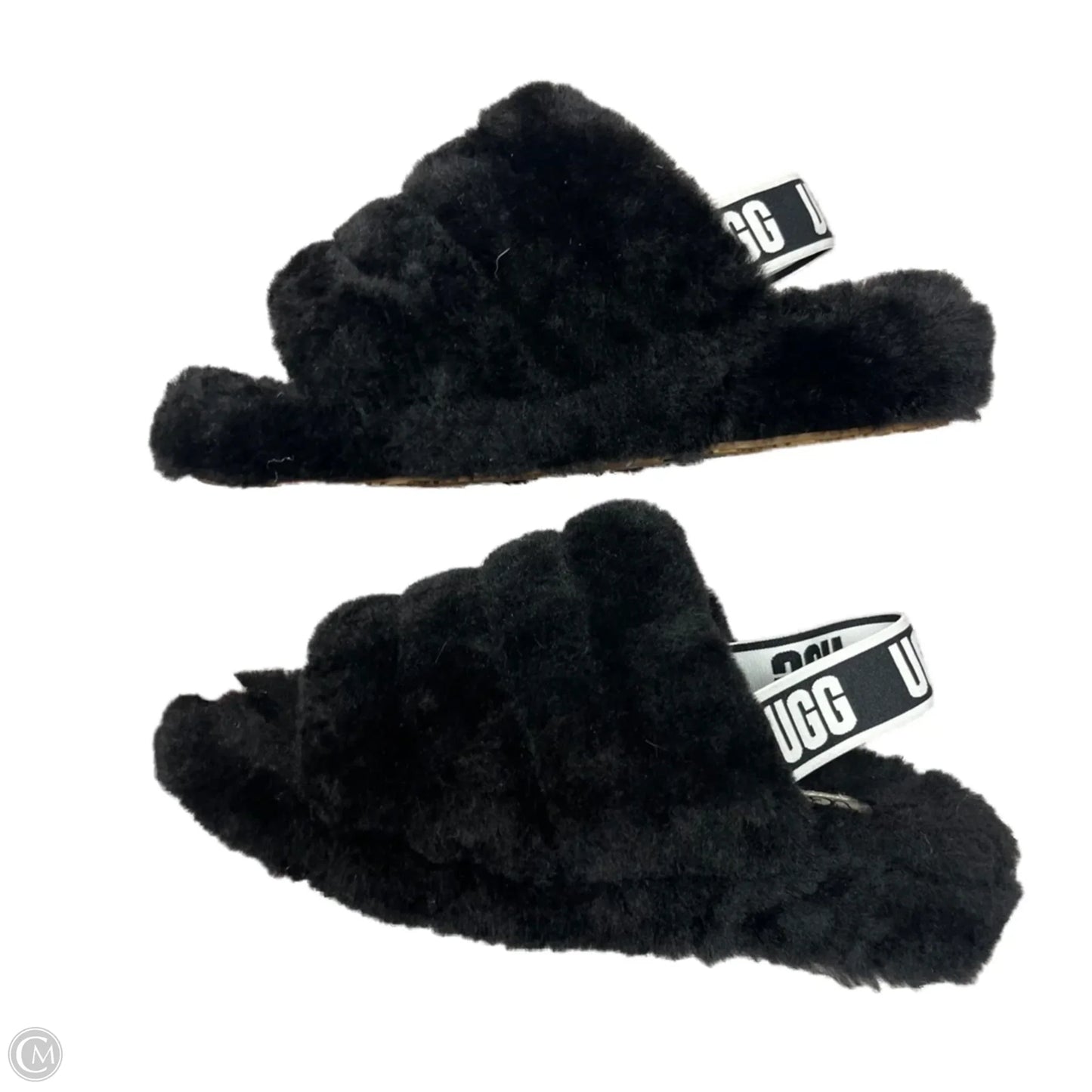 Slippers Designer By Ugg In Black, Size: 9