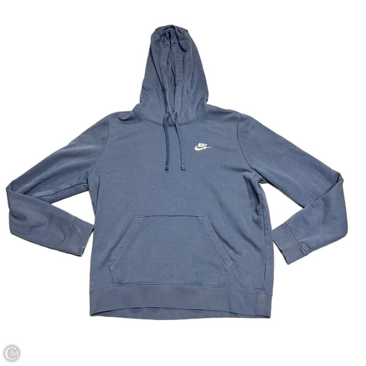 Sweatshirt Hoodie By Nike In Blue, Size: M