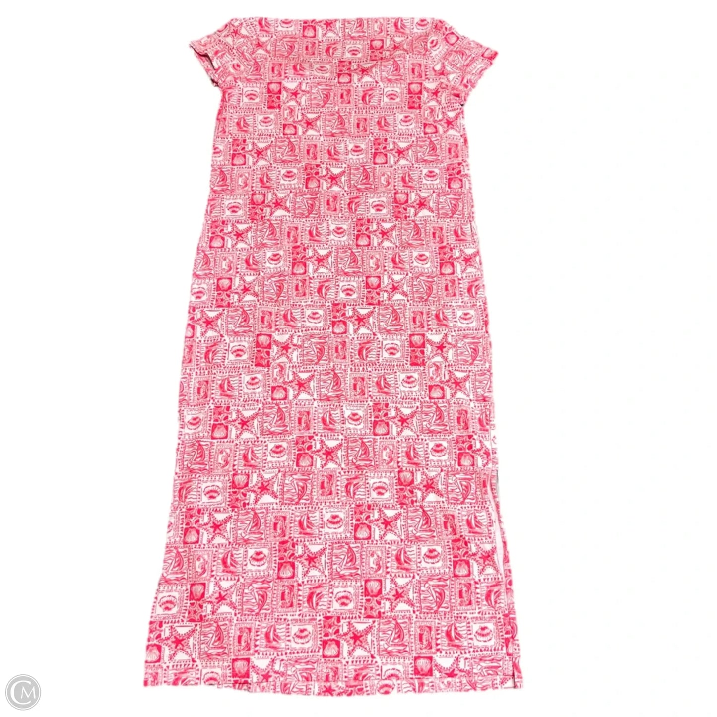 Dress Designer By Lilly Pulitzer In Orange & White, Size: Xl