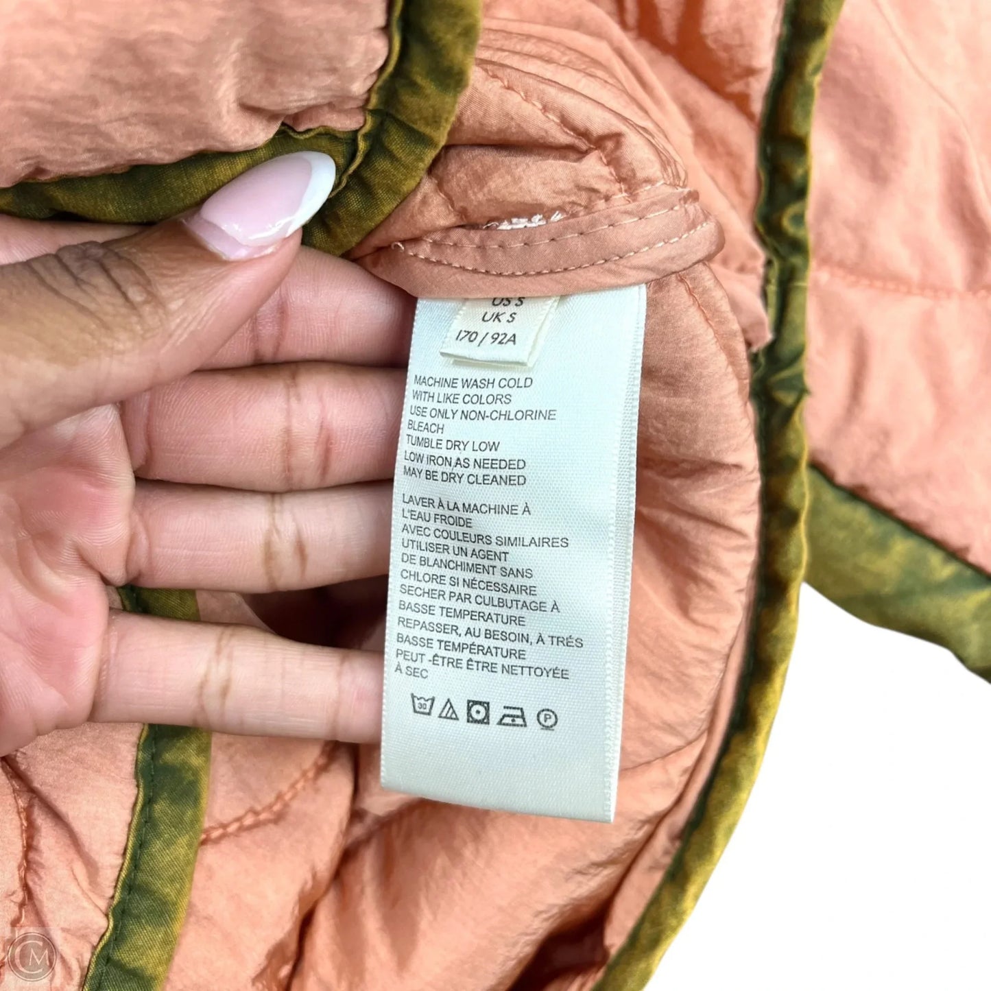 Jacket Puffer & Quilted By Free People In Green & Orange, Size: S