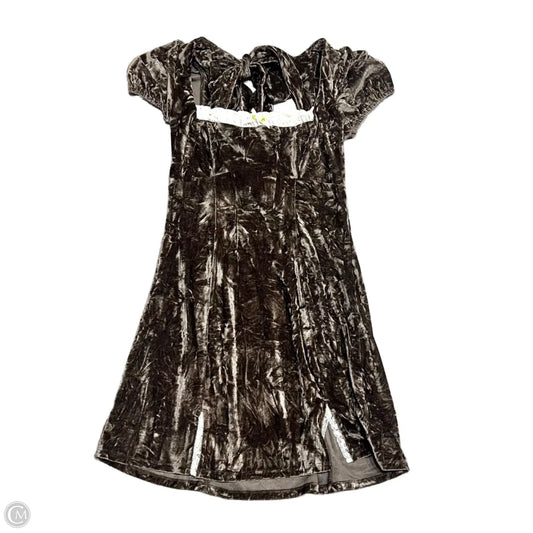 Dress Casual Short By Kimichi Blue In Brown & Cream, Size: M