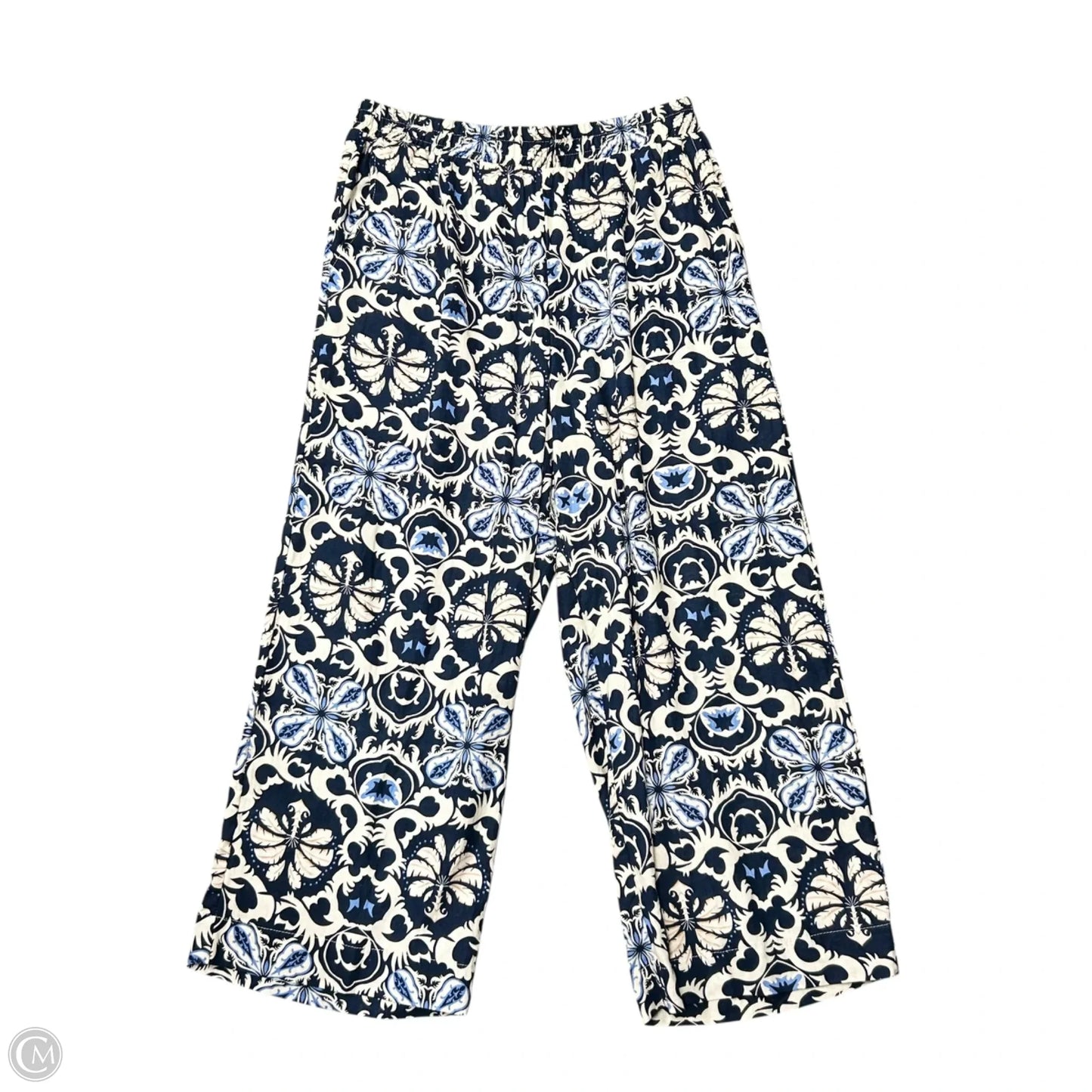 Pants Linen By Rachel Zoe In Blue & Cream, Size: 16