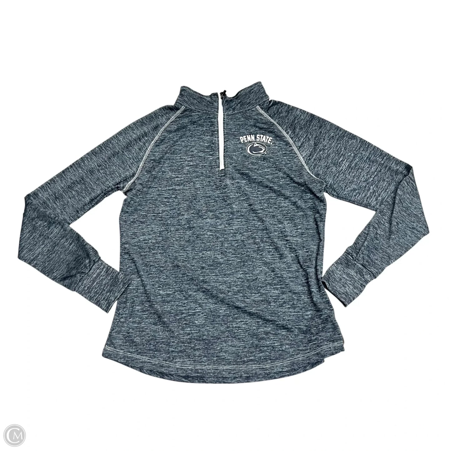 Athletic Top Long Sleeve Collar By Colosseum In Grey, Size: L