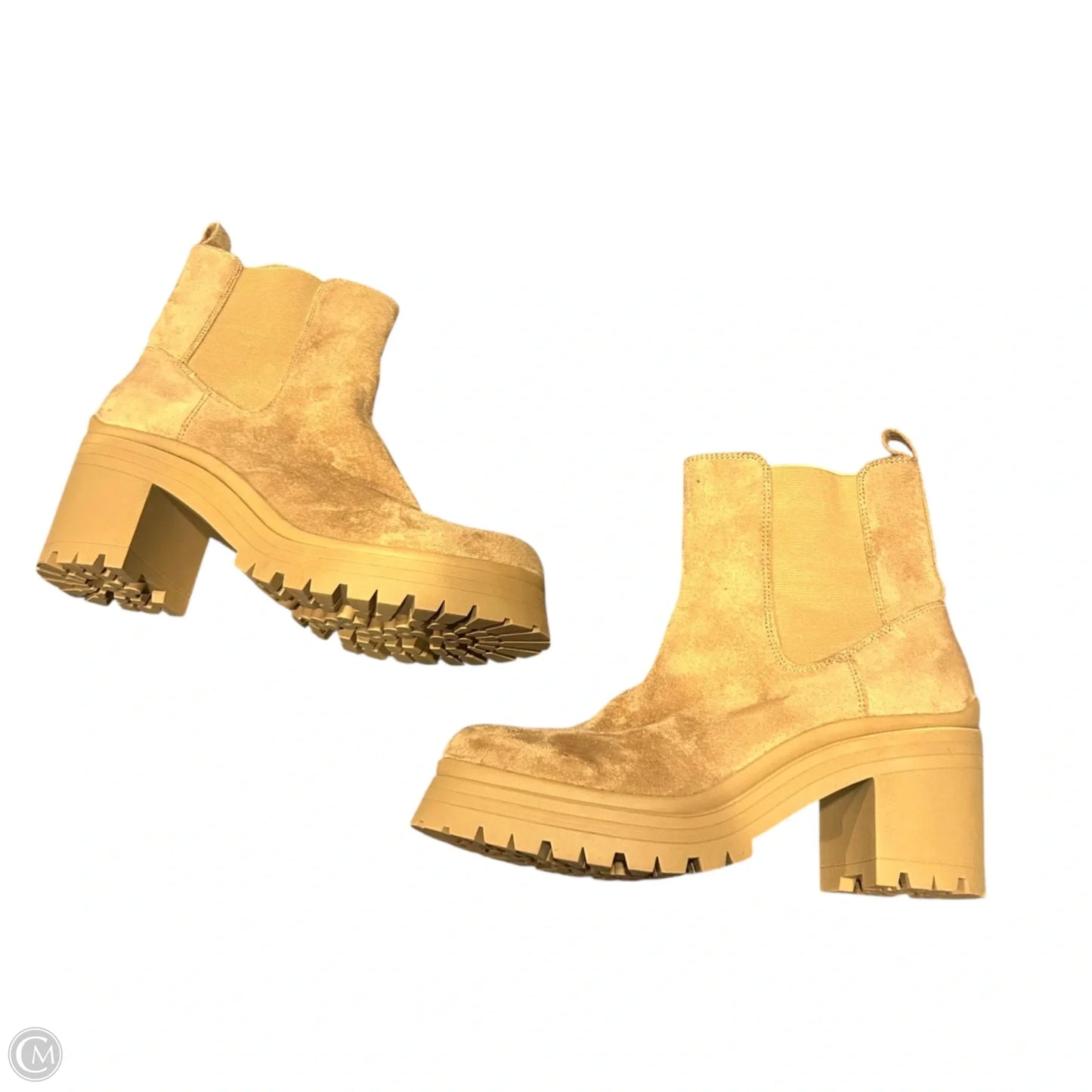 Boots Ankle Heels By Anne Klein In Tan, Size: 9