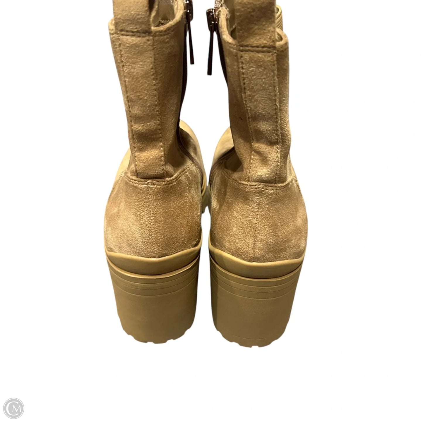 Boots Ankle Heels By Anne Klein In Tan, Size: 9