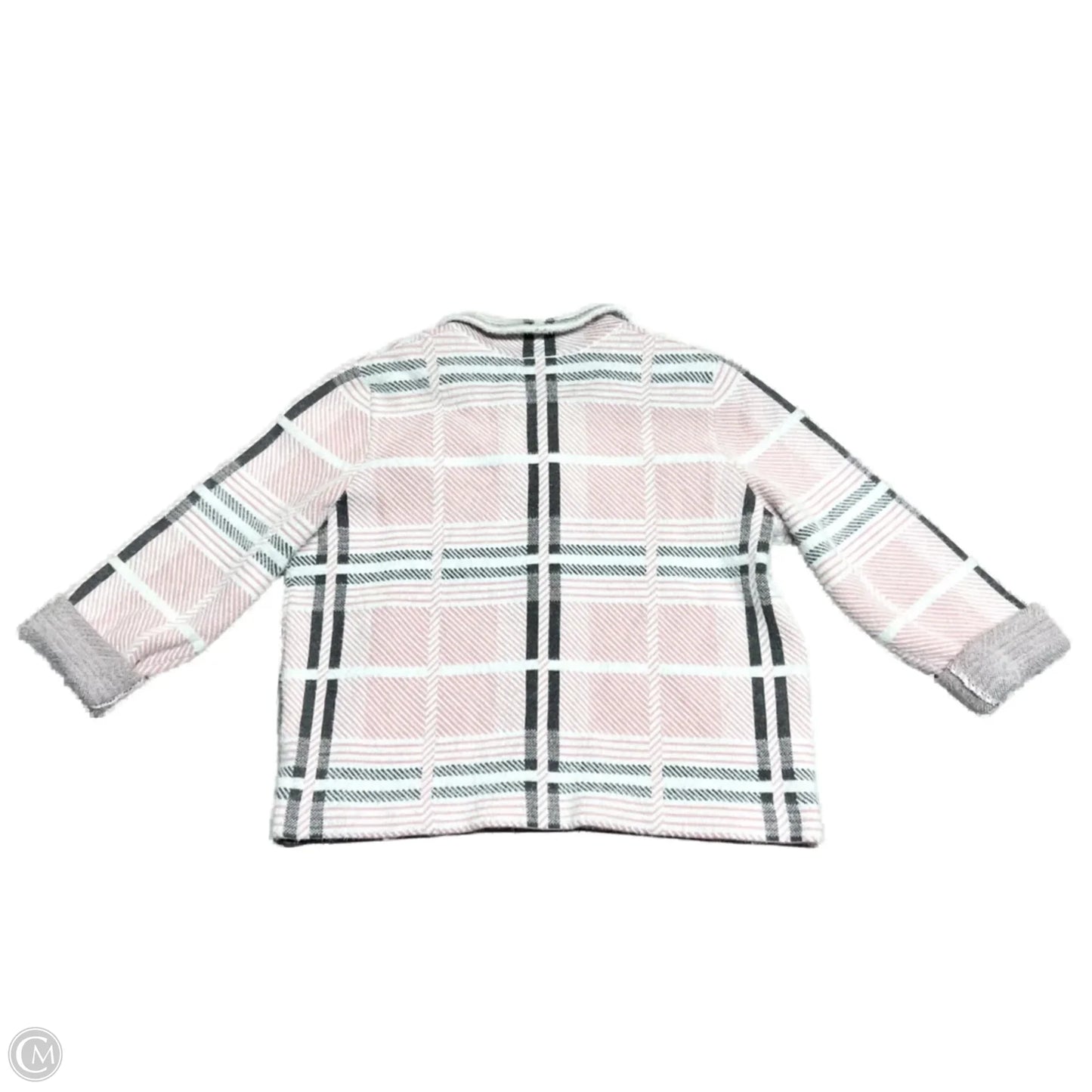 Sweater Cardigan By Coco Y Club In Grey & Pink, Size: Xl