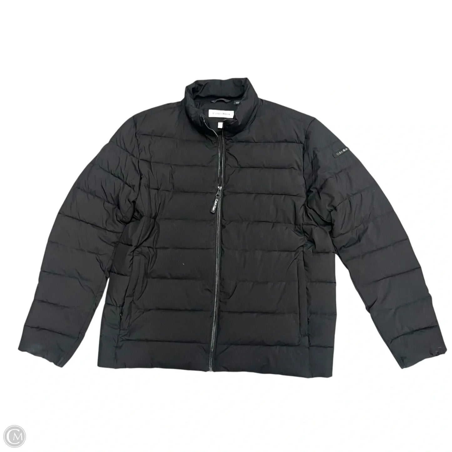 Coat Puffer & Quilted By Calvin Klein In Black, Size: L