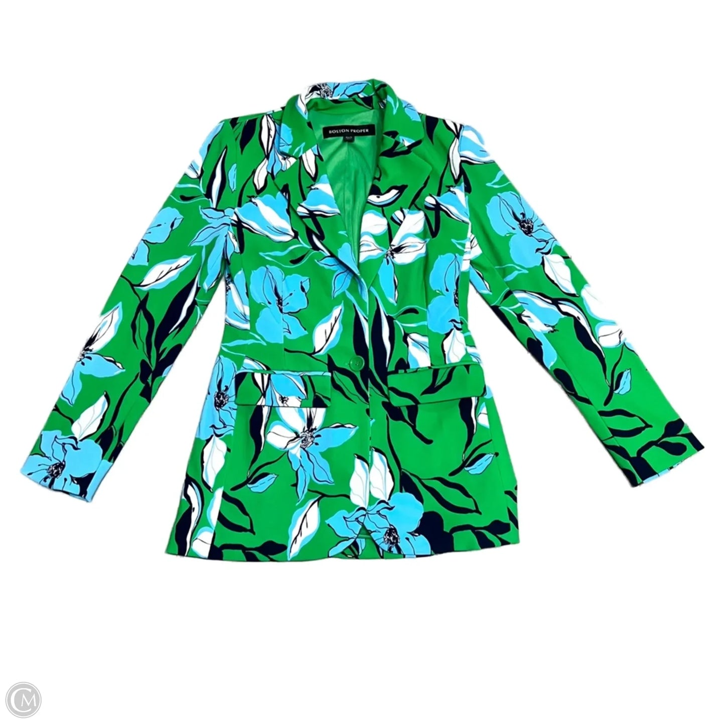 Blazer By Boston Proper In Blue & Green, Size: Xs