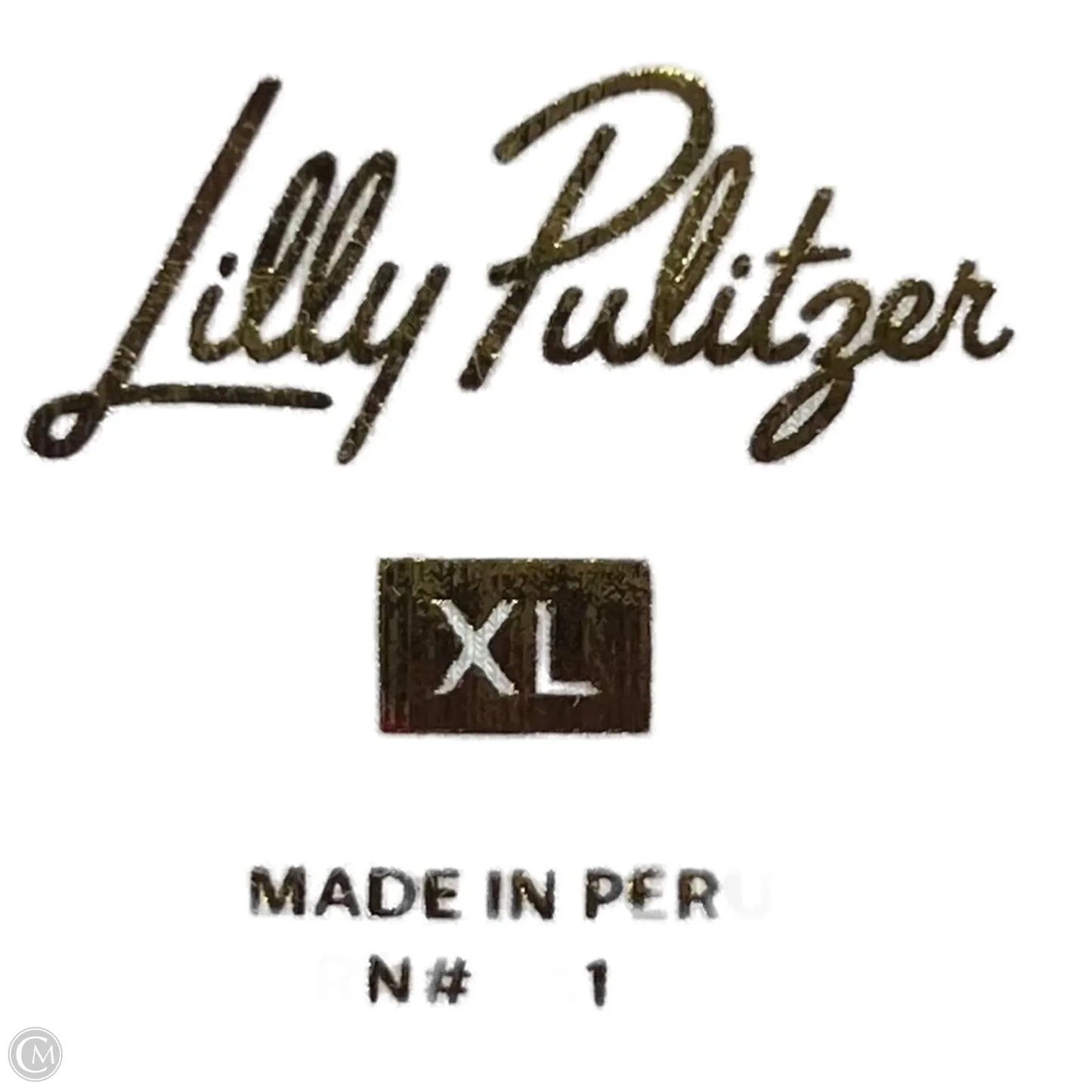 Top Long Sleeve Designer By Lilly Pulitzer In Cream, Size: Xl