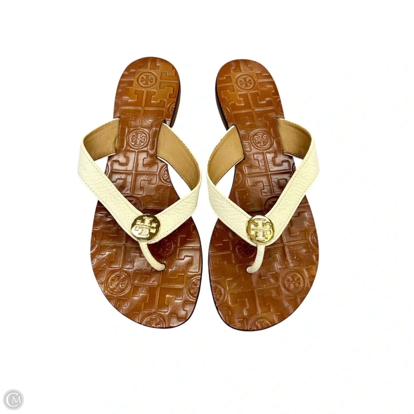 Sandals Designer By Tory Burch In Cream, Size: 7