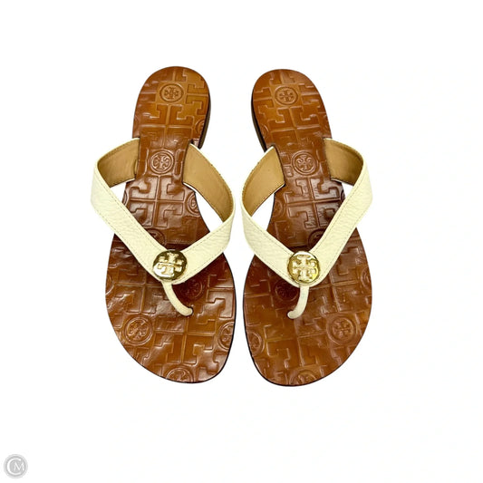 Sandals Designer By Tory Burch In Cream, Size: 7