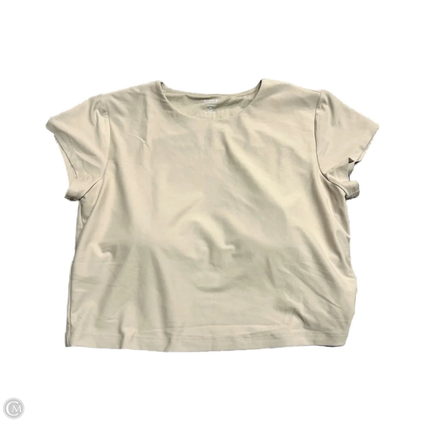 Athletic Top Short Sleeve By Old Navy In Beige, Size: Xl