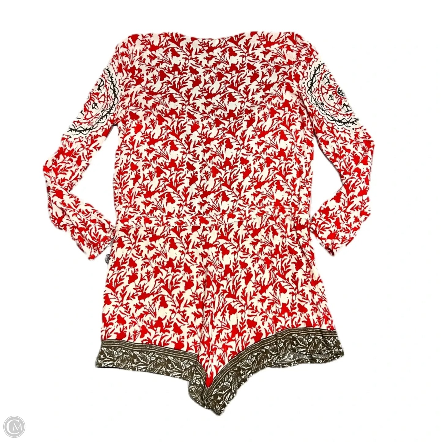 Romper By Free People In Green & Red, Size: S