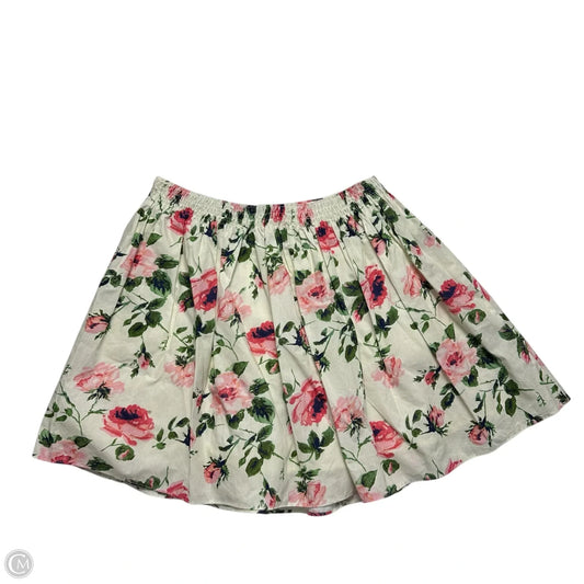Skirt Mini & Short By Aqua In Cream & Pink, Size: 4