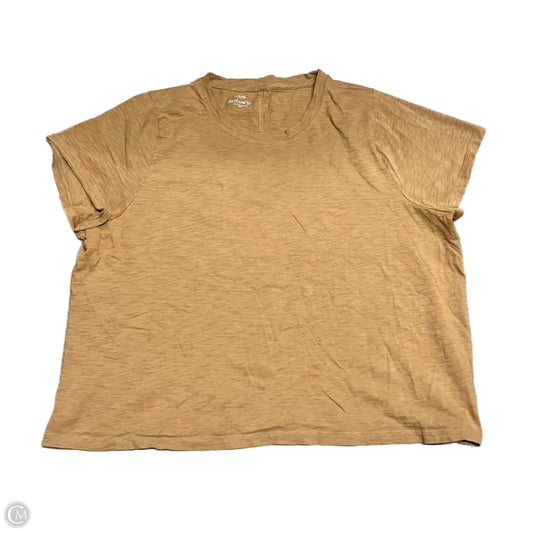Top Short Sleeve Basic By J. Crew In Tan, Size: 3x