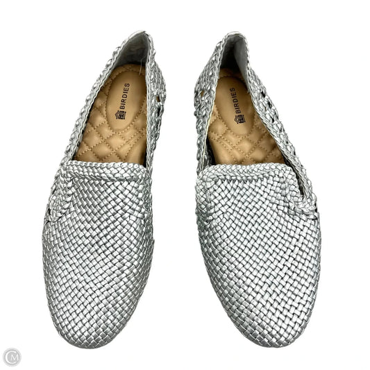 Shoes Flats By Birdies In Silver, Size: 6