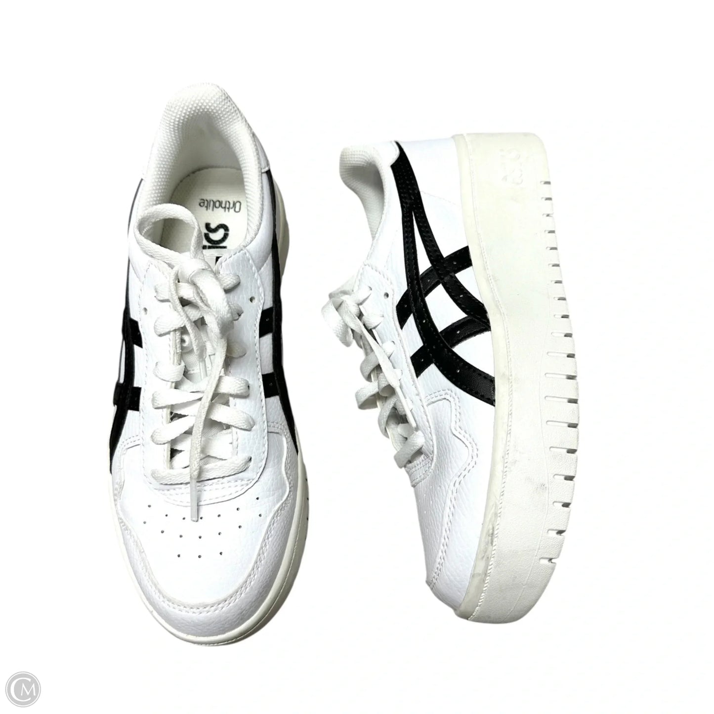 Shoes Sneakers By Asics In Black & White, Size: 7