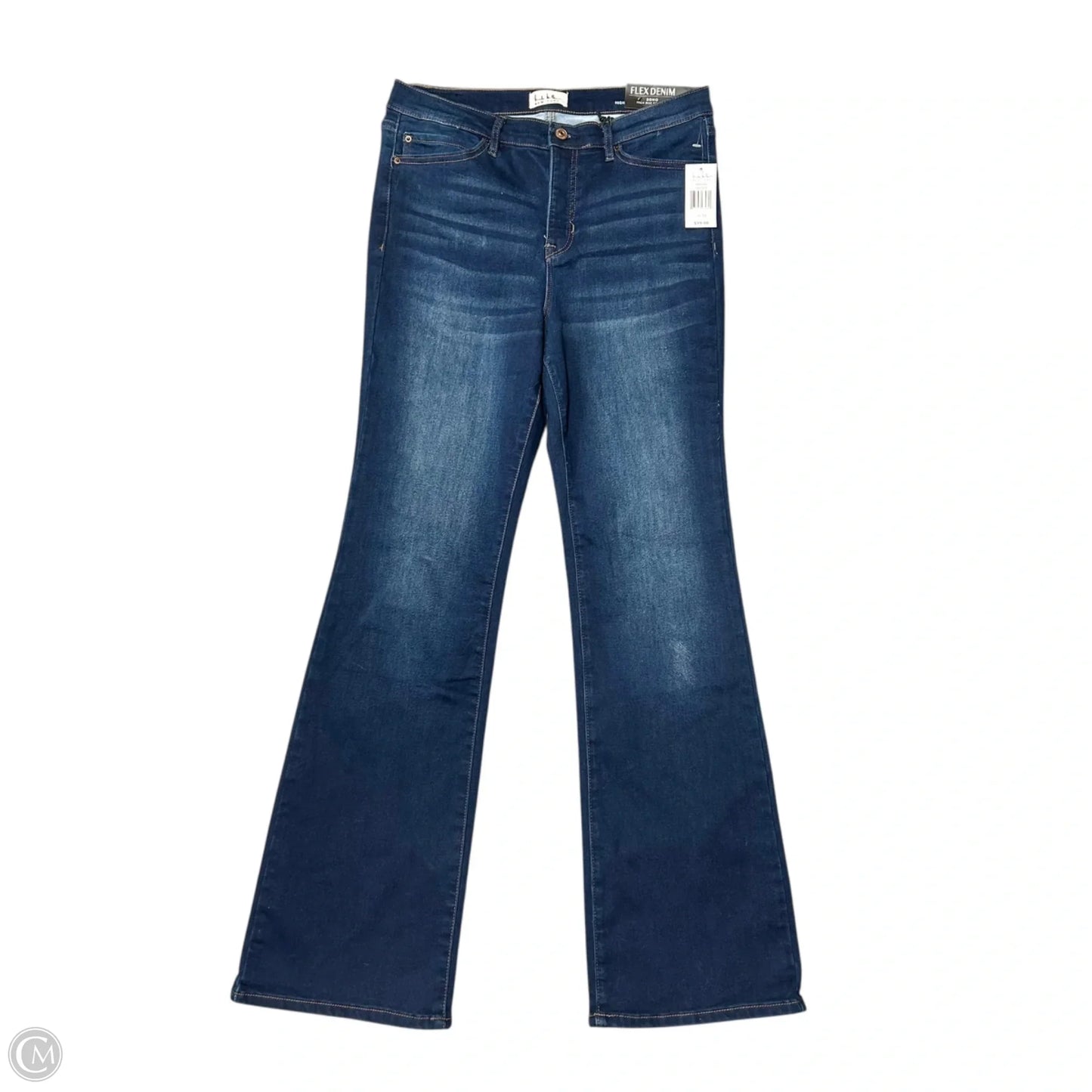 Jeans Boot Cut By Nicole Miller In Blue Denim, Size: 12