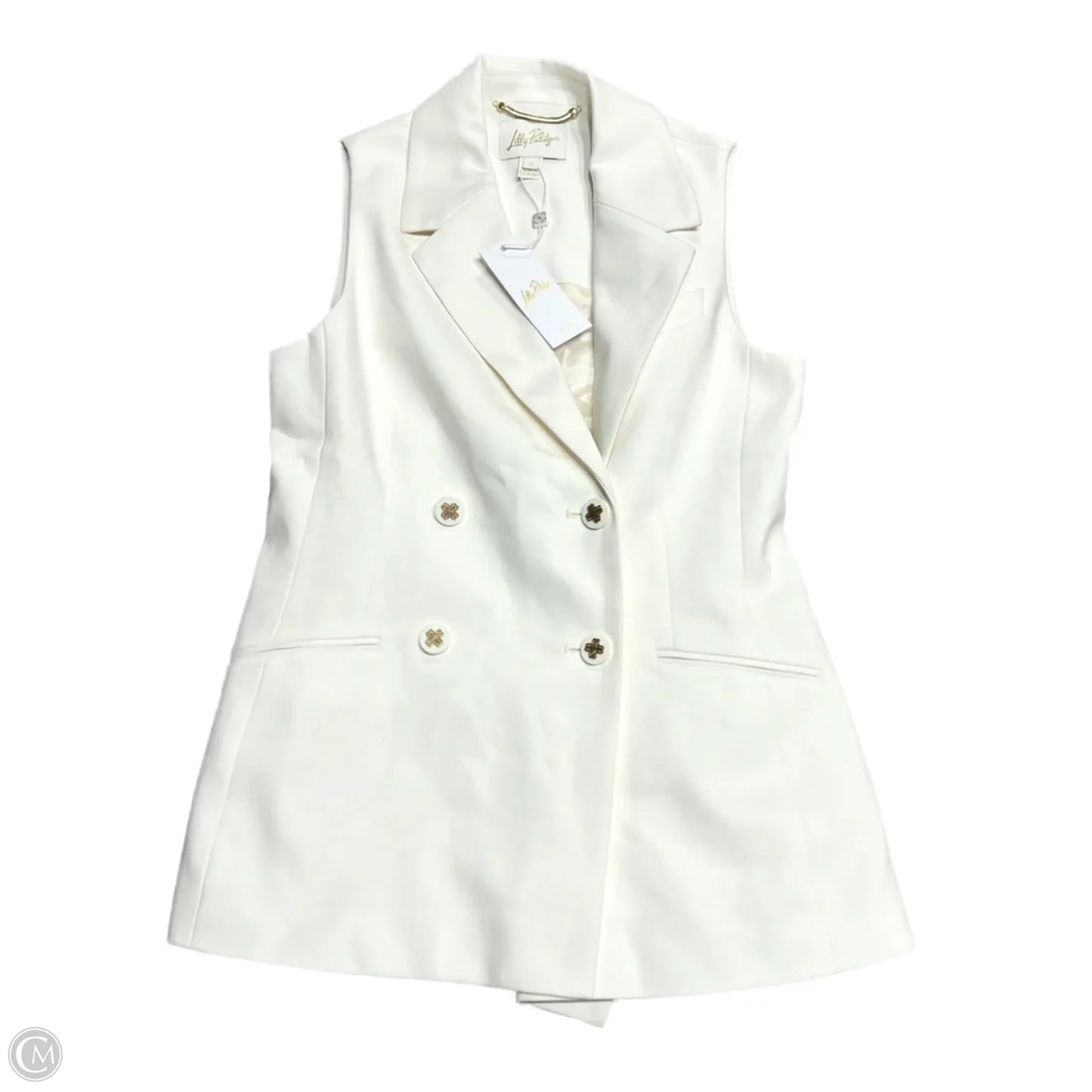Vest Designer By Lilly Pulitzer In Cream, Size: S
