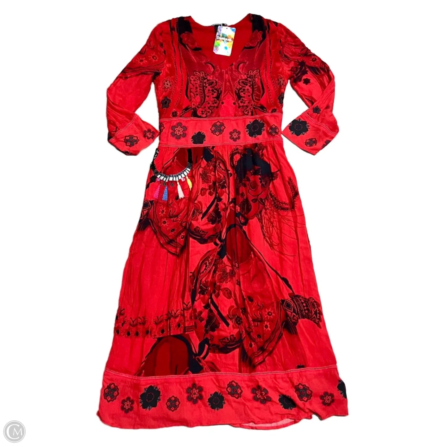 Dress Casual Midi By Desigual In Red, Size: Xs