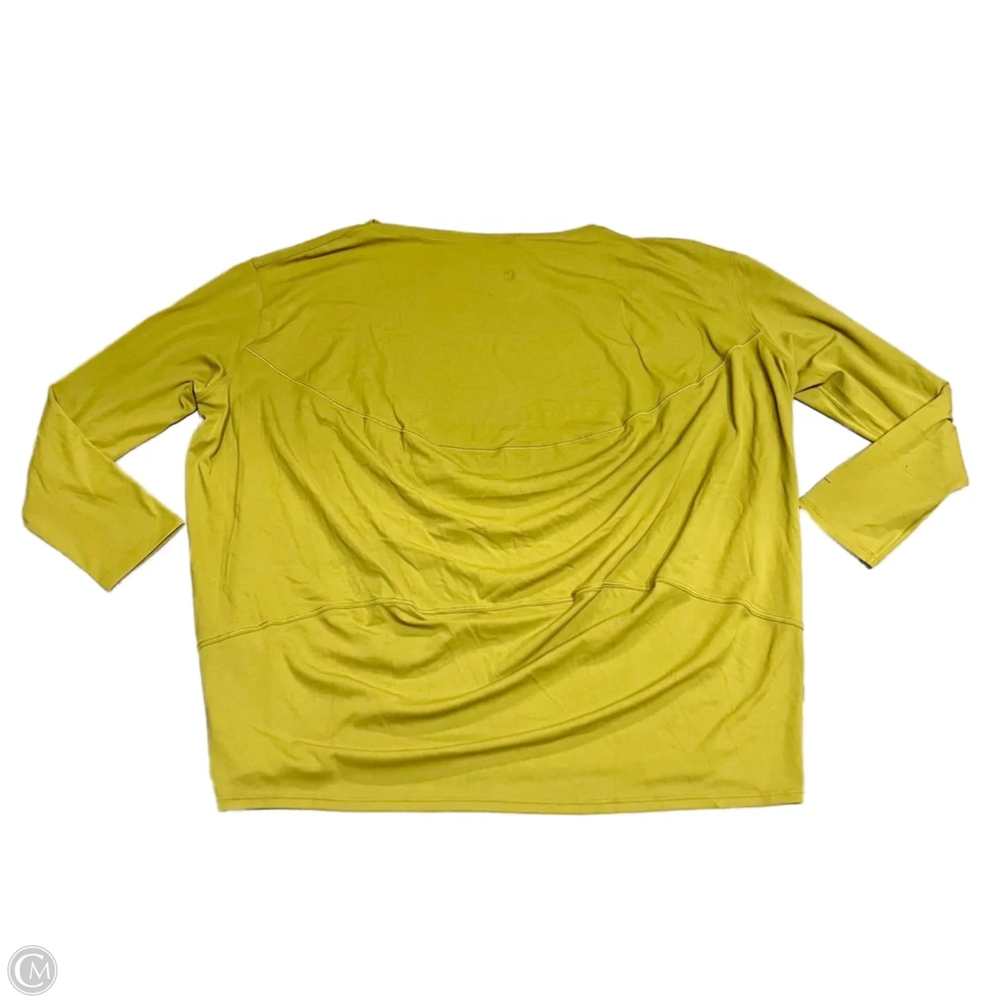 Athletic Top Long Sleeve Crewneck By Lululemon In Chartreuse, Size: S