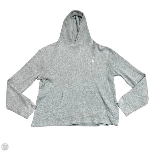 Sweatshirt Hoodie By Polo Ralph Lauren In Grey, Size: M