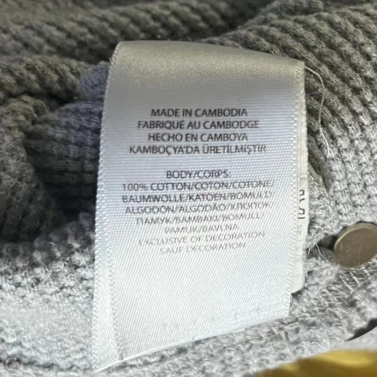 Sweatshirt Hoodie By Polo Ralph Lauren In Grey, Size: M