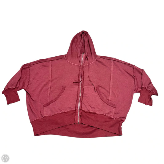 Sweatshirt Hoodie By We The Free In Red, Size: L