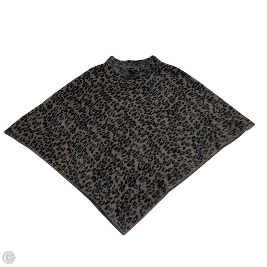 Poncho By Chicos In Leopard Print, Size: L