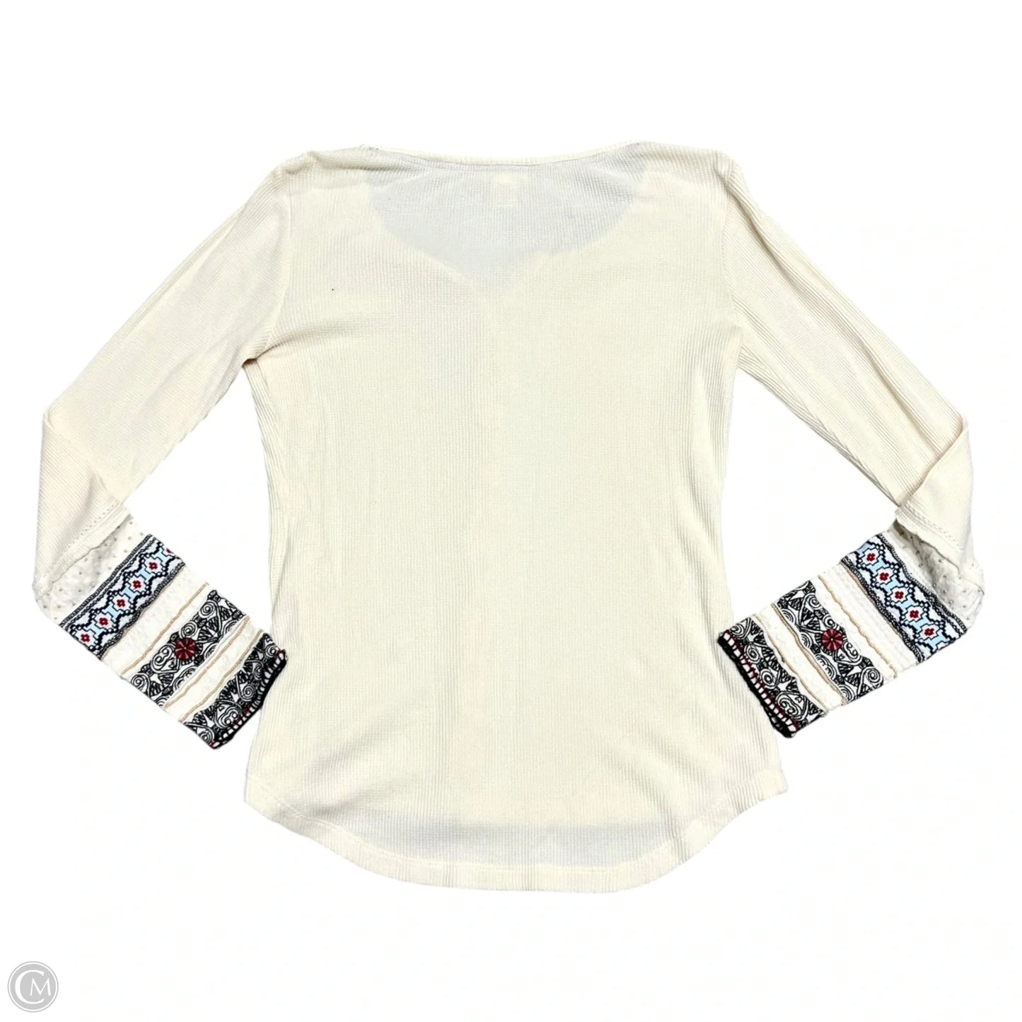 Top Long Sleeve By Sundance In Blue & Cream, Size: S
