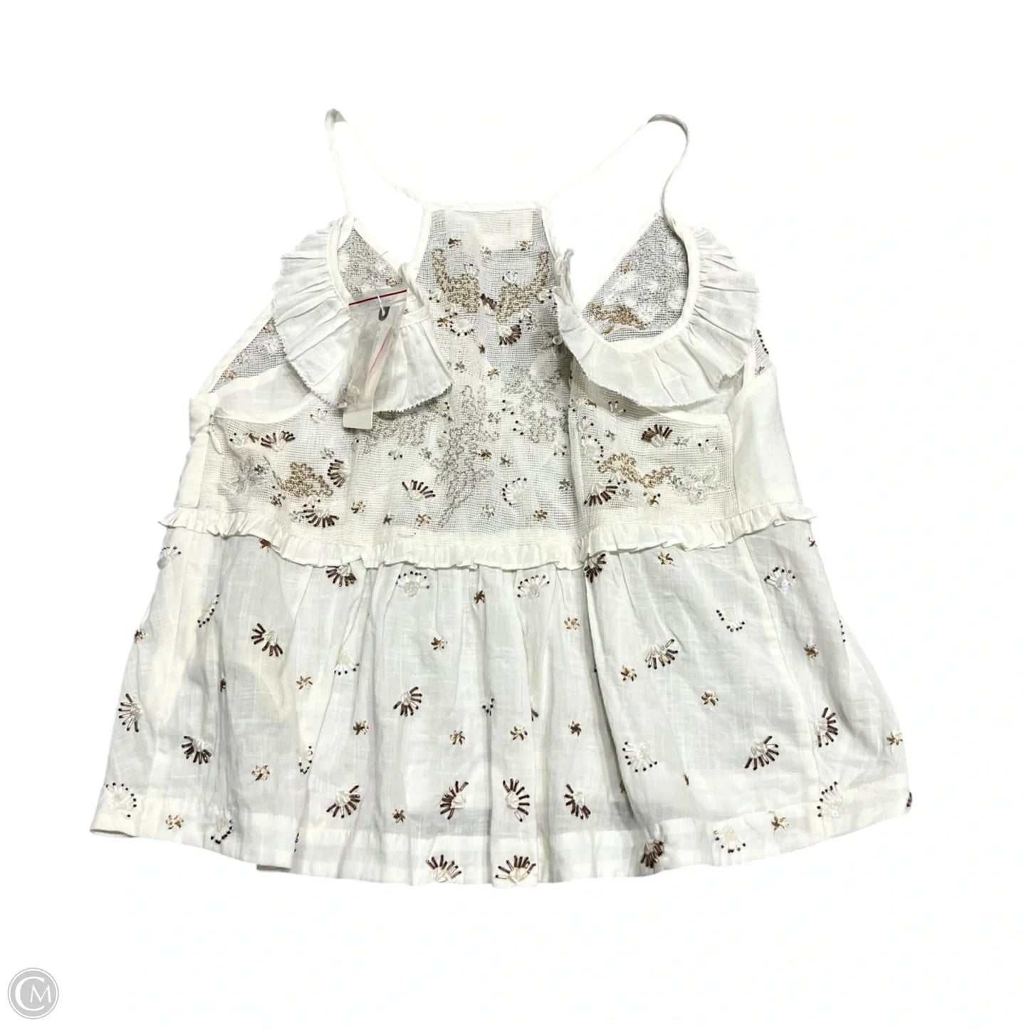 Top Sleeveless By Anthropologie In Cream, Size: S