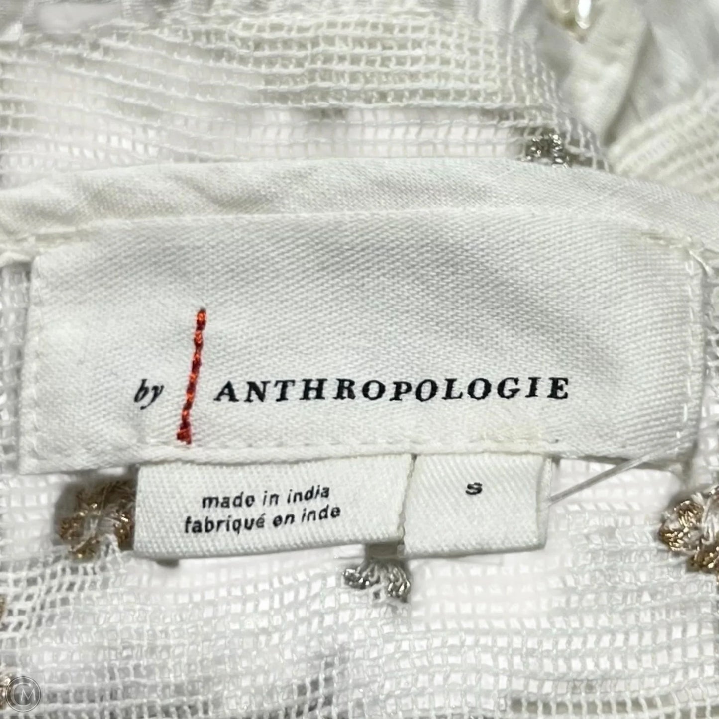 Top Sleeveless By Anthropologie In Cream, Size: S