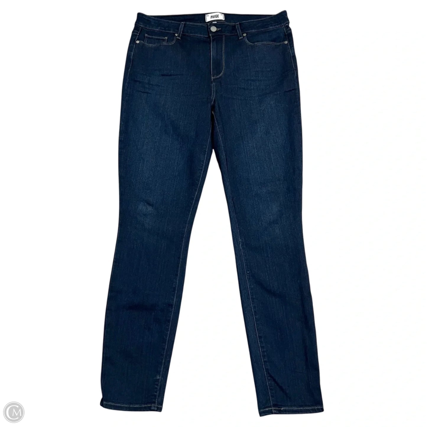 Jeans Skinny By Paige In Blue Denim, Size: 14