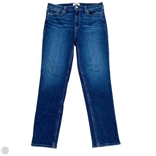 Jeans Straight By Paige In Blue Denim, Size: 12