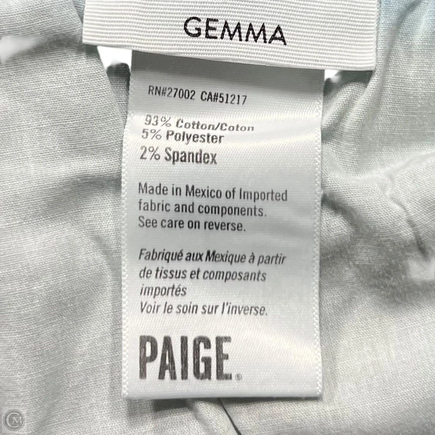 Jeans Straight By Paige In Blue Denim, Size: 12
