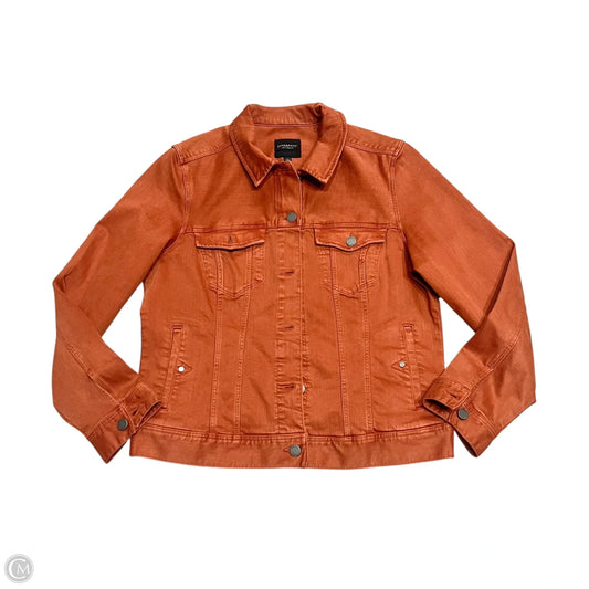 Jacket Denim By Liverpool In Orange Denim, Size: L