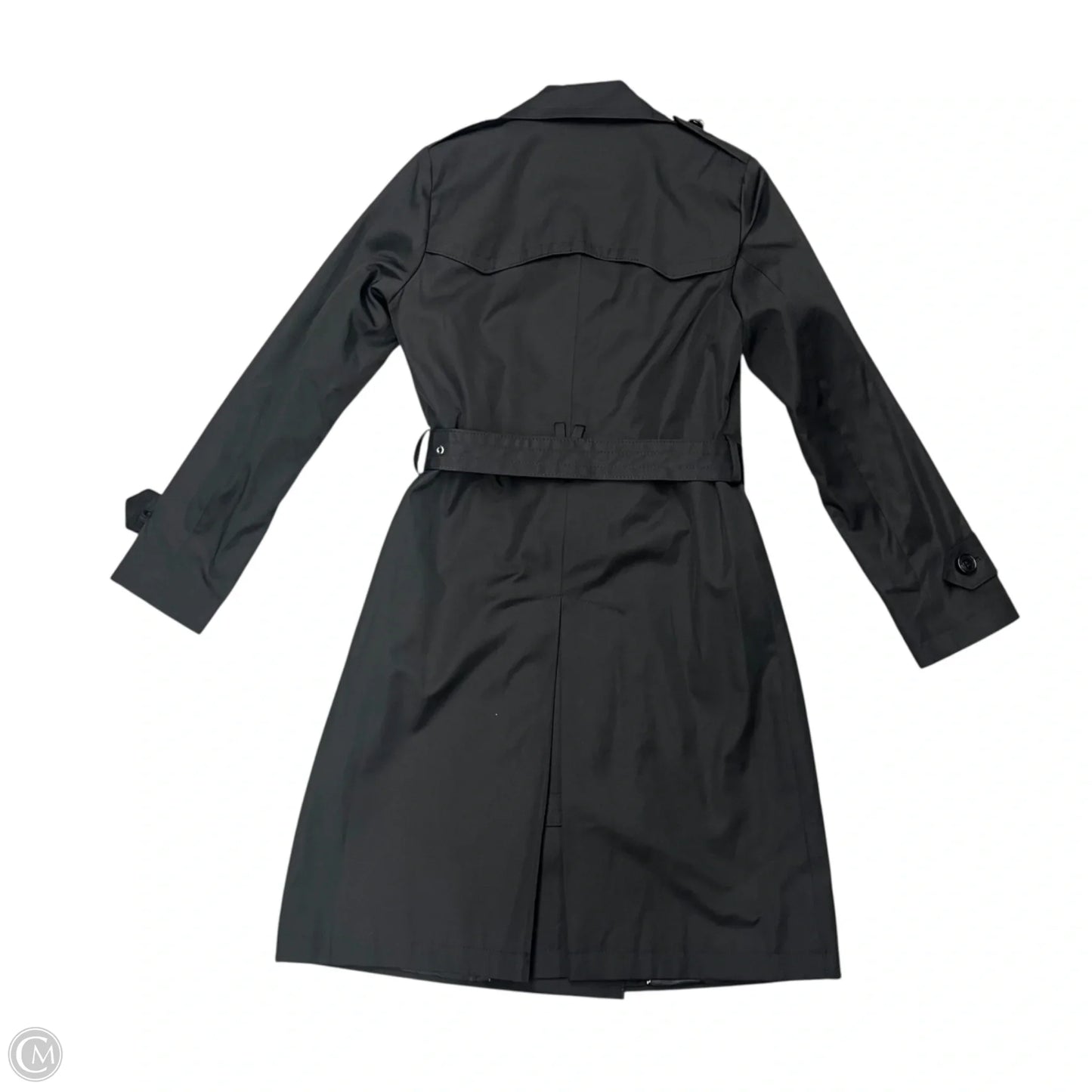 Coat Trench Coat By Via Spiga In Black, Size: Xs
