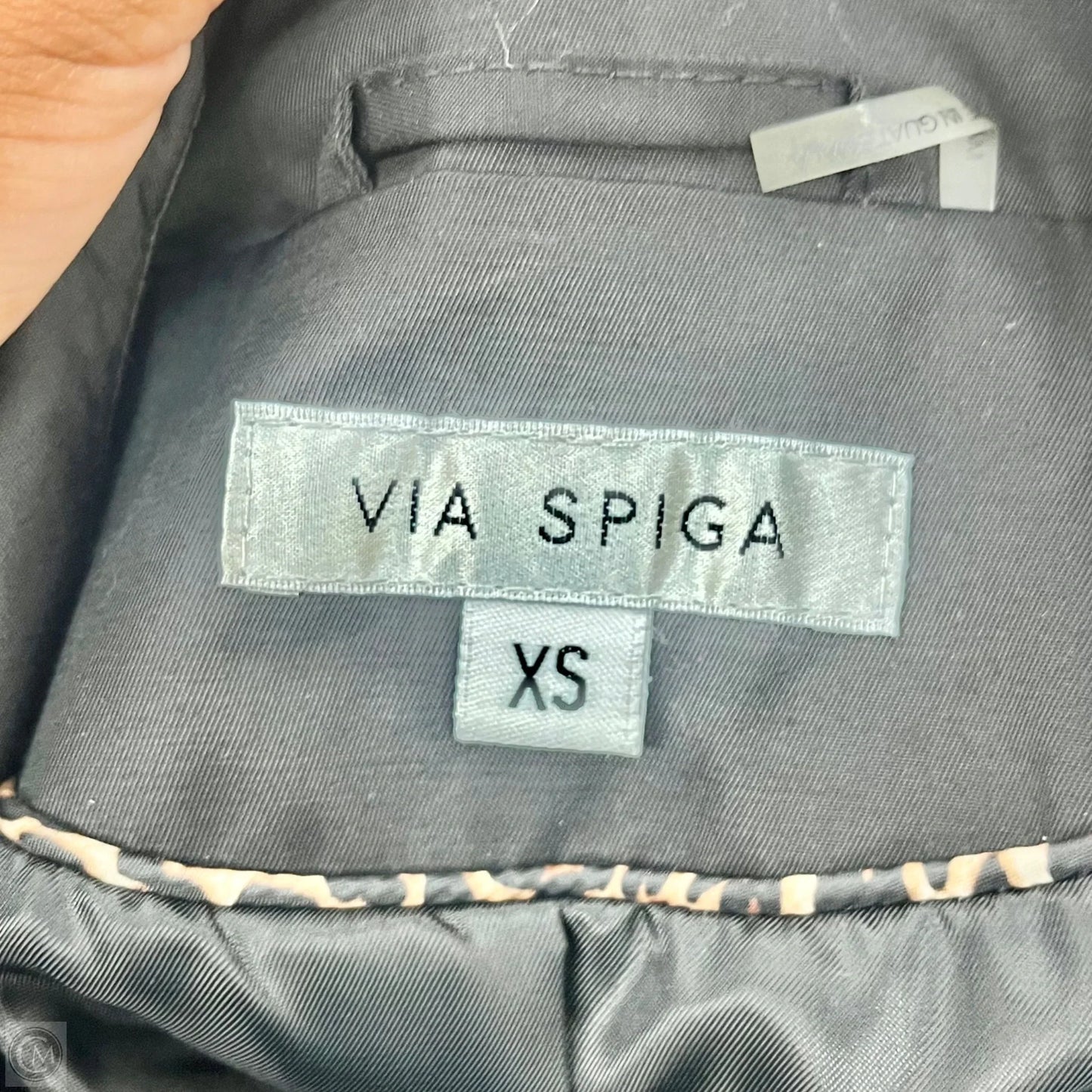 Coat Trench Coat By Via Spiga In Black, Size: Xs