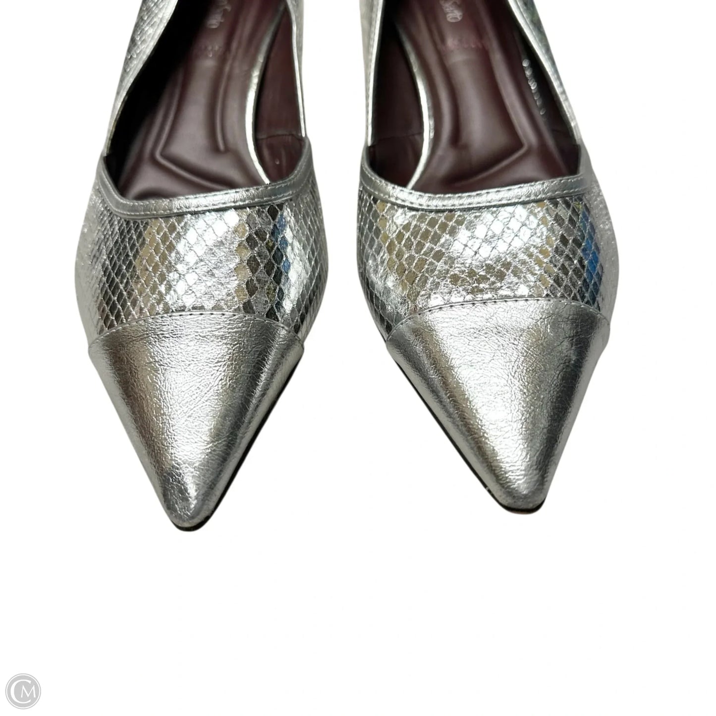 Shoes Heels Kitten By Franco Sarto In Silver, Size: 9