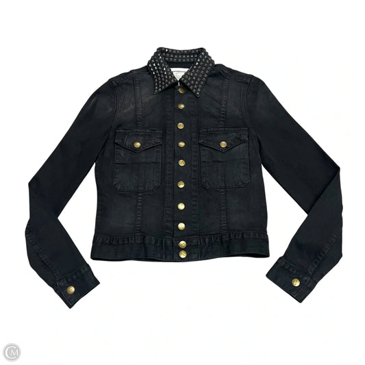 Jacket Denim By Current Elliott In Black, Size: Xs