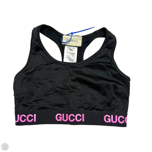 Tank Top Luxury Designer By Gucci In Black & Pink, Size: Xs