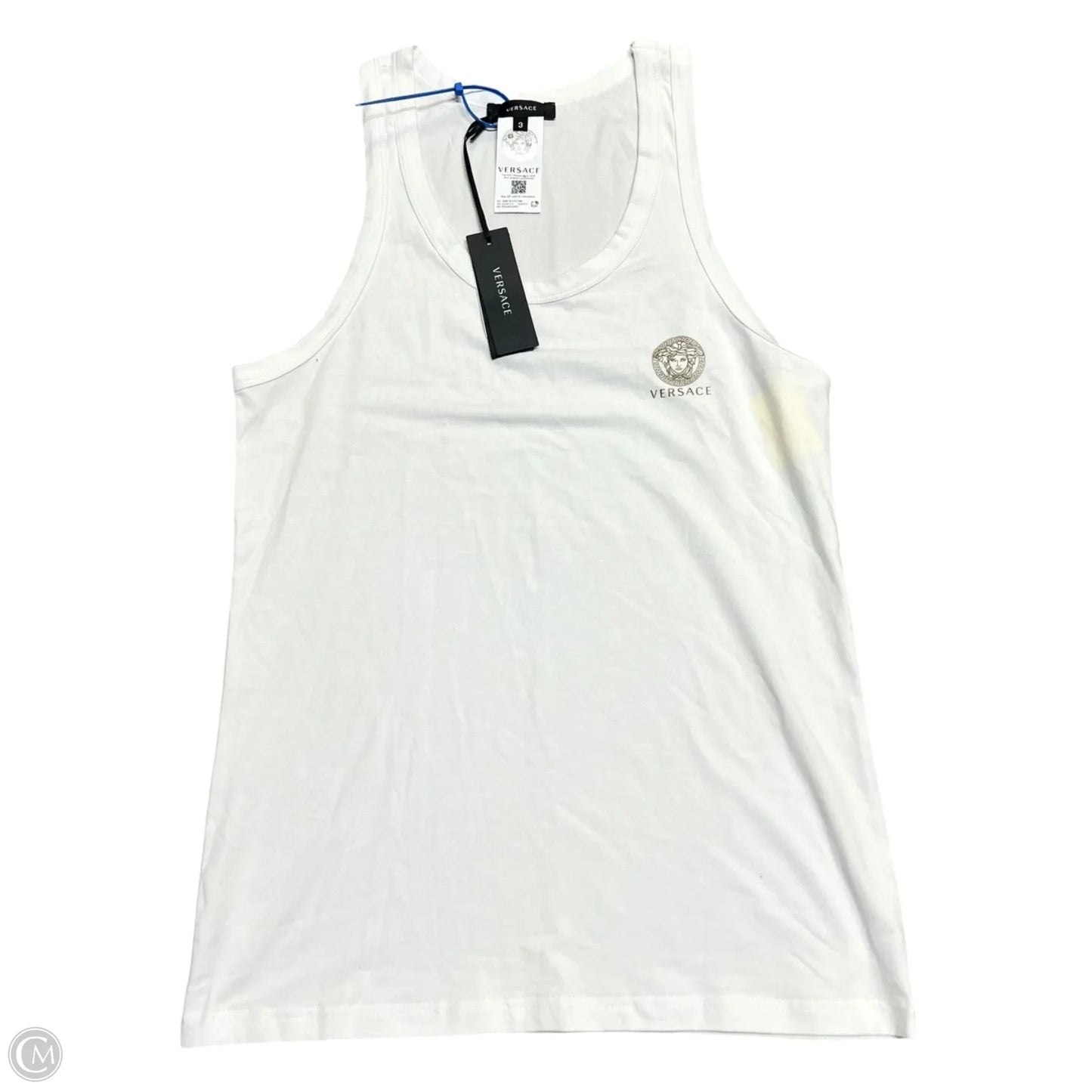 Top Sleeveless Luxury Designer By Versace In White, Size: M