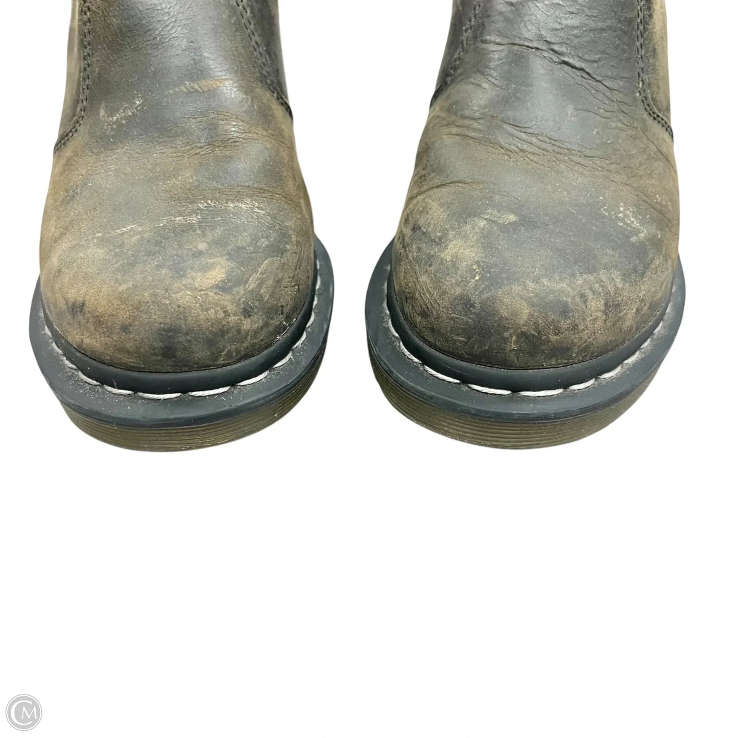 Boots Ankle Heels By Dr Martens In Taupe, Size: 8