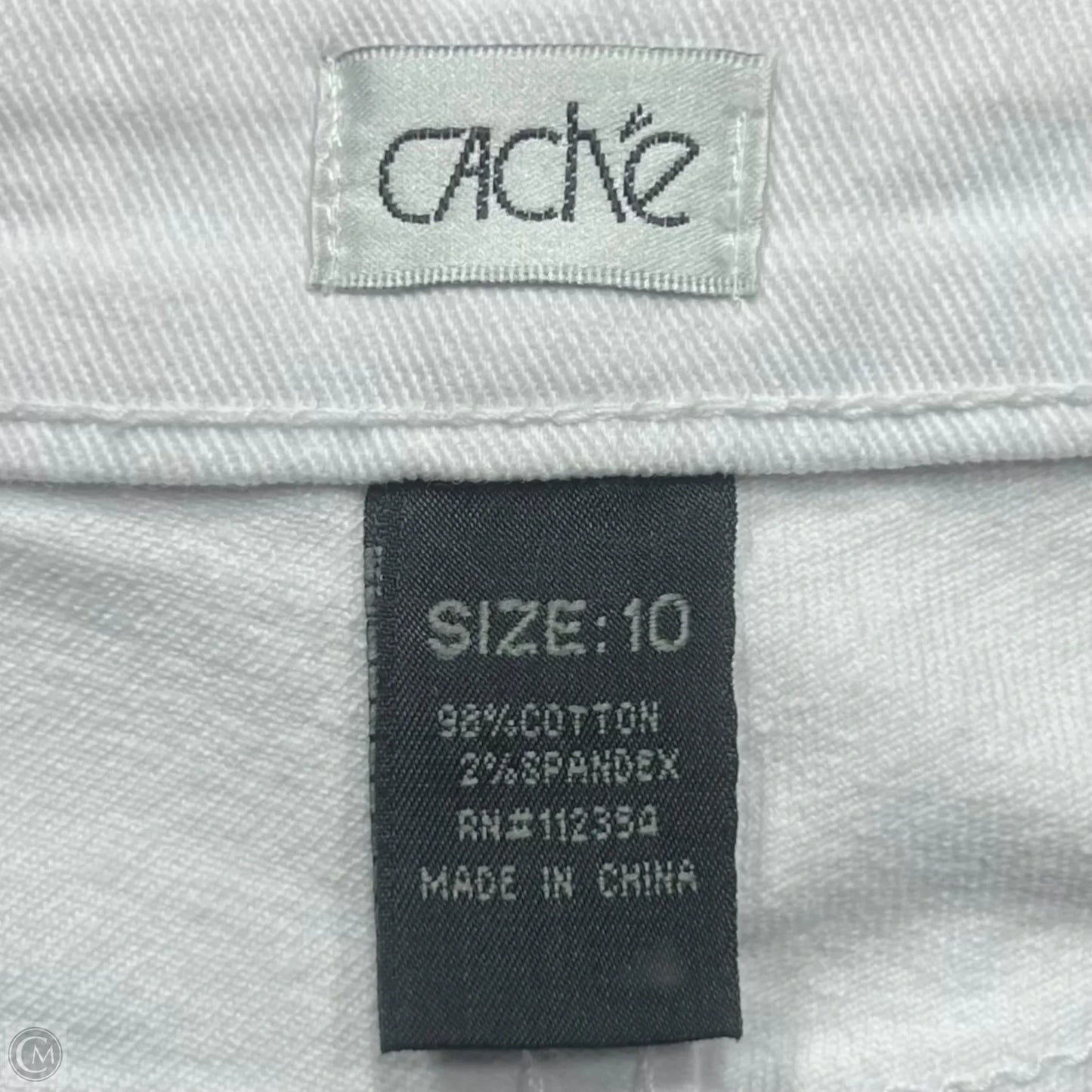 Jeans Wide Leg By Cache In White Denim, Size: 10